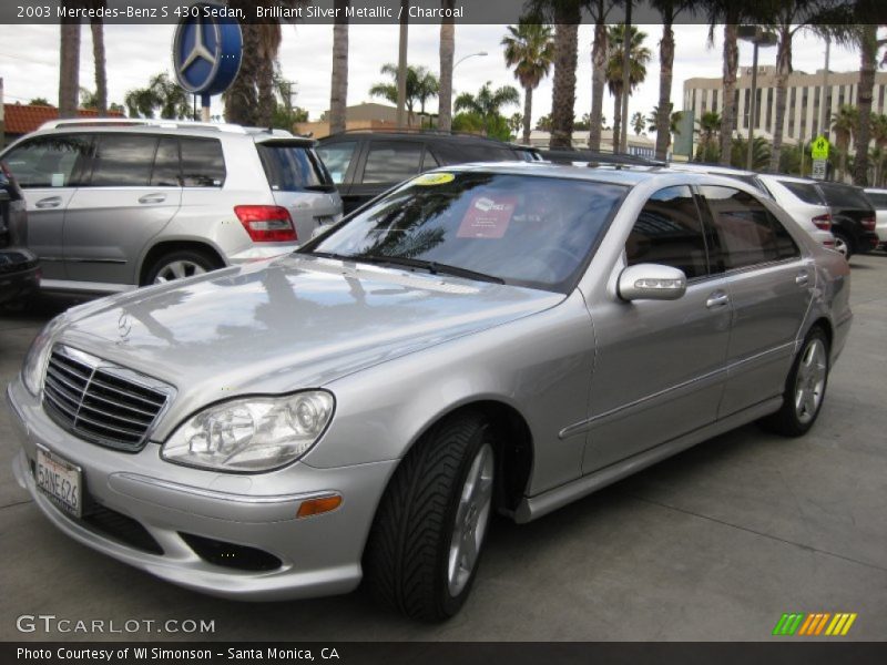 Brilliant Silver Metallic / Charcoal 2003 Mercedes-Benz S 430 Sedan