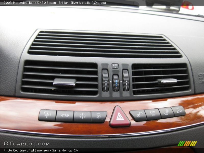 Brilliant Silver Metallic / Charcoal 2003 Mercedes-Benz S 430 Sedan