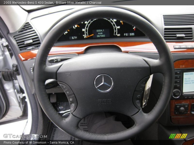 Brilliant Silver Metallic / Charcoal 2003 Mercedes-Benz S 430 Sedan