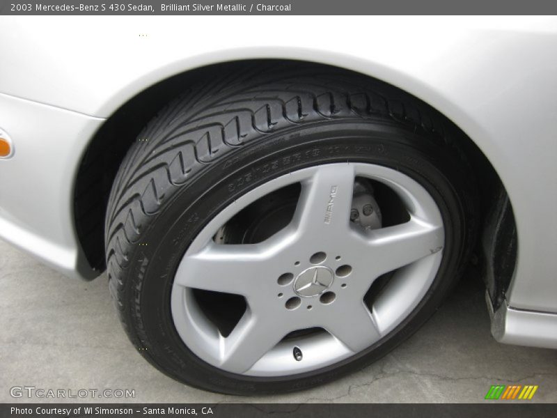 Brilliant Silver Metallic / Charcoal 2003 Mercedes-Benz S 430 Sedan