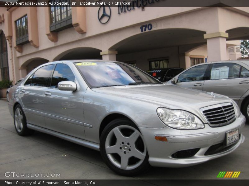 Brilliant Silver Metallic / Charcoal 2003 Mercedes-Benz S 430 Sedan