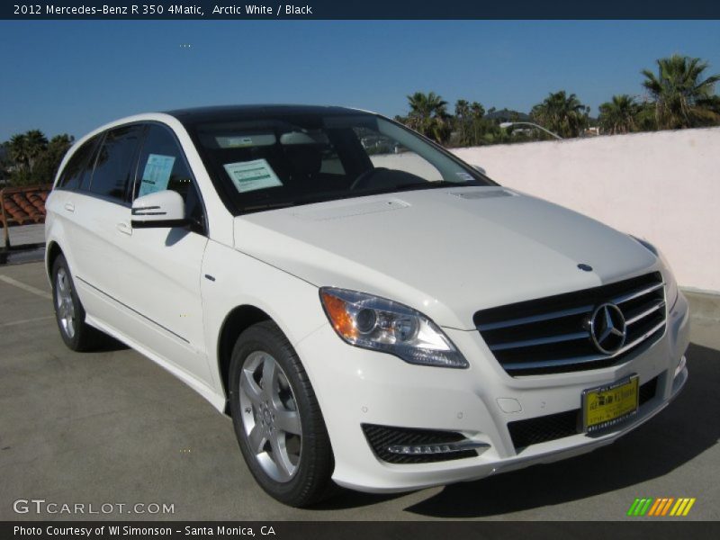 Arctic White / Black 2012 Mercedes-Benz R 350 4Matic