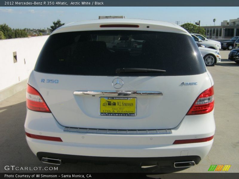 Arctic White / Black 2012 Mercedes-Benz R 350 4Matic