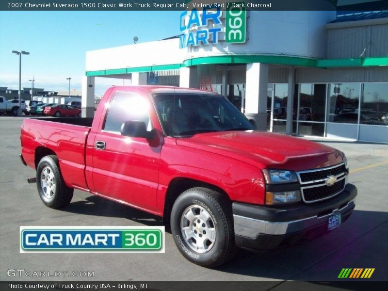Victory Red / Dark Charcoal 2007 Chevrolet Silverado 1500 Classic Work Truck Regular Cab
