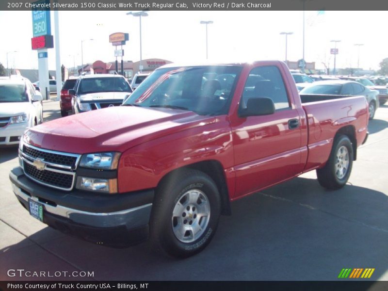 Victory Red / Dark Charcoal 2007 Chevrolet Silverado 1500 Classic Work Truck Regular Cab