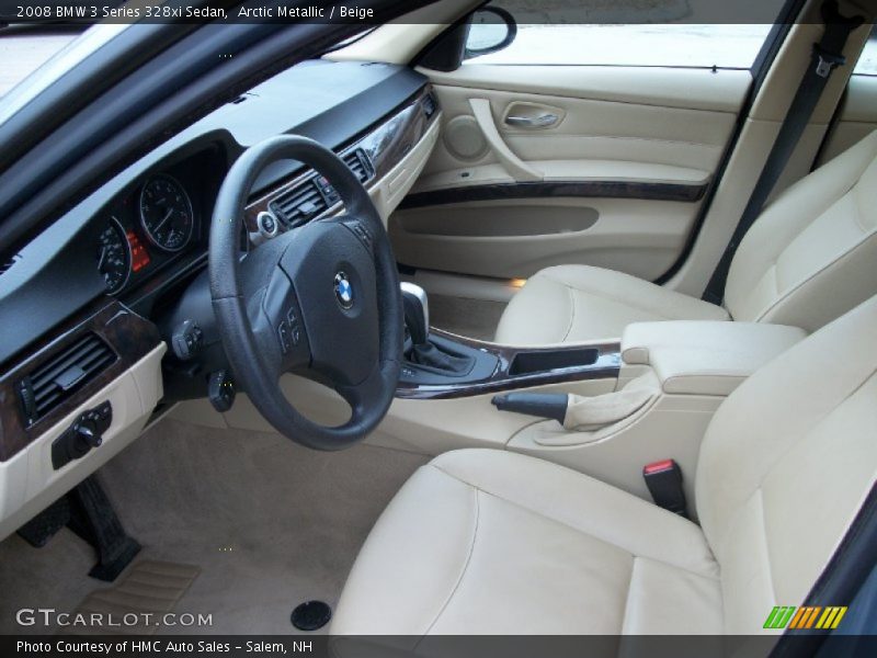 Arctic Metallic / Beige 2008 BMW 3 Series 328xi Sedan