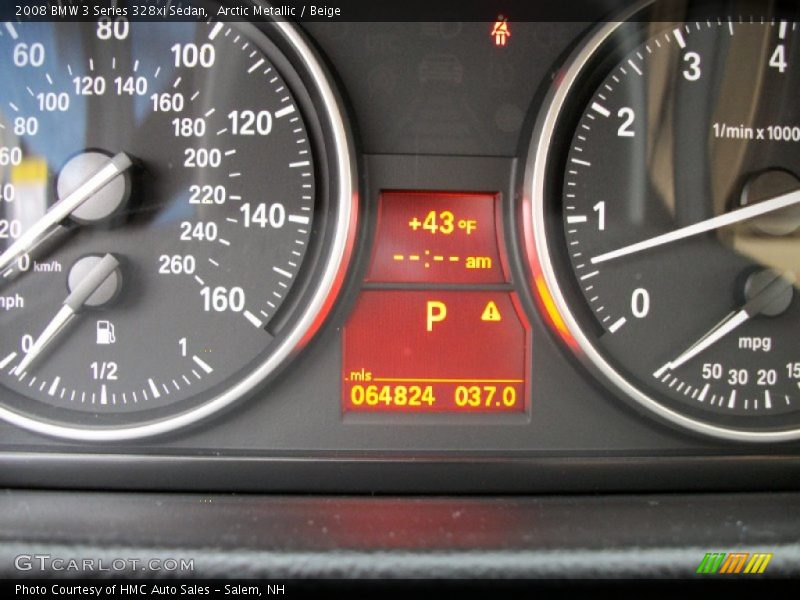 Arctic Metallic / Beige 2008 BMW 3 Series 328xi Sedan