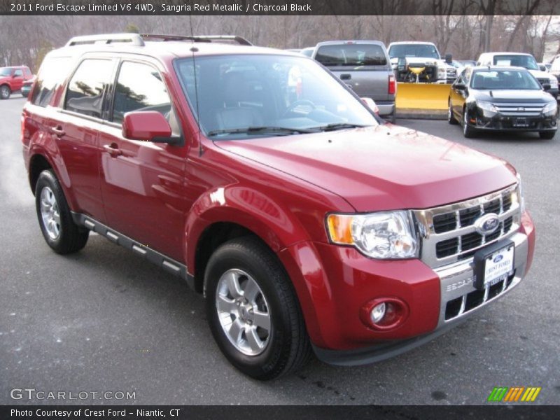 Sangria Red Metallic / Charcoal Black 2011 Ford Escape Limited V6 4WD