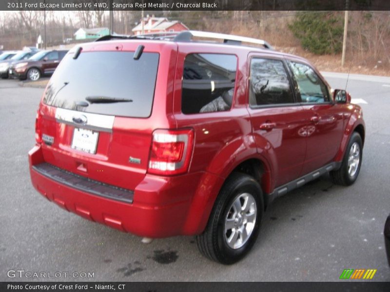 Sangria Red Metallic / Charcoal Black 2011 Ford Escape Limited V6 4WD