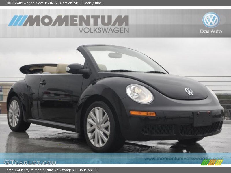 Black / Black 2008 Volkswagen New Beetle SE Convertible