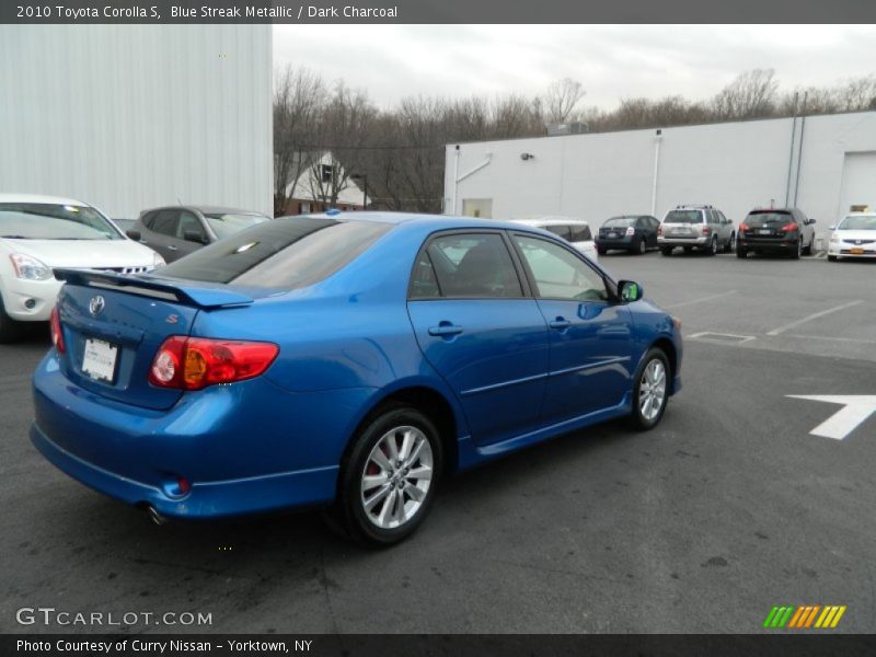 Blue Streak Metallic / Dark Charcoal 2010 Toyota Corolla S