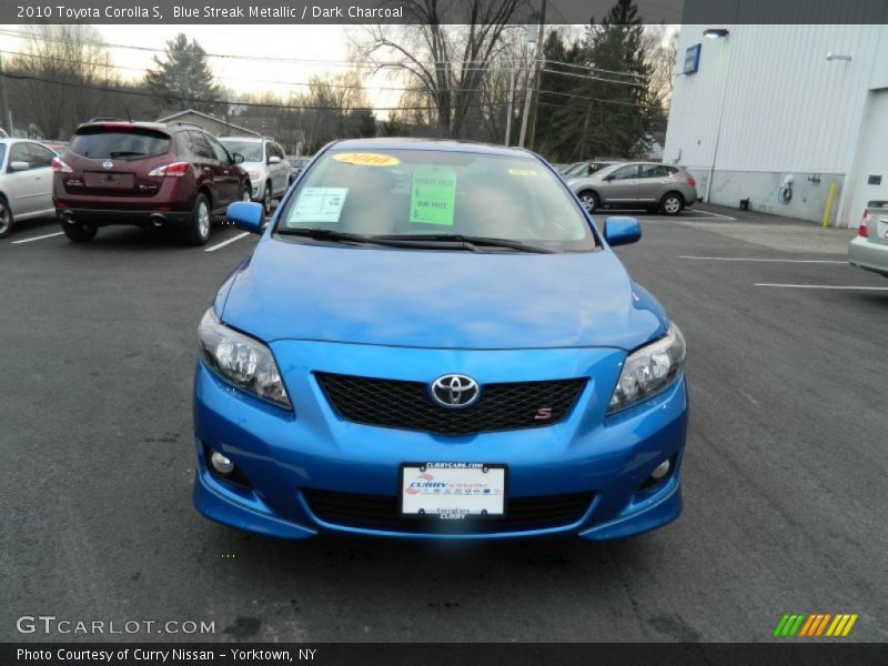 Blue Streak Metallic / Dark Charcoal 2010 Toyota Corolla S