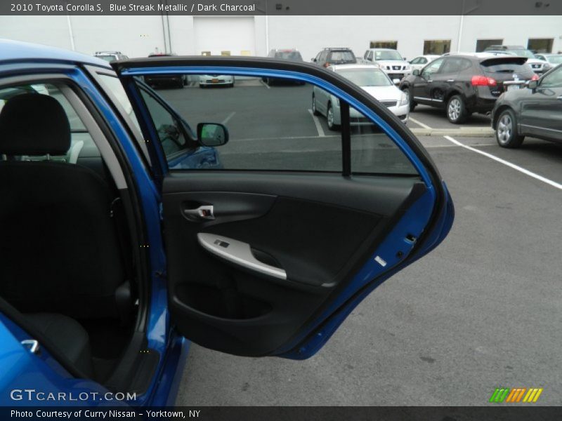 Blue Streak Metallic / Dark Charcoal 2010 Toyota Corolla S