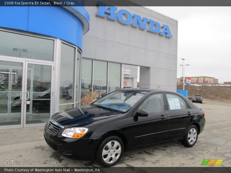 Black / Gray 2008 Kia Spectra EX Sedan