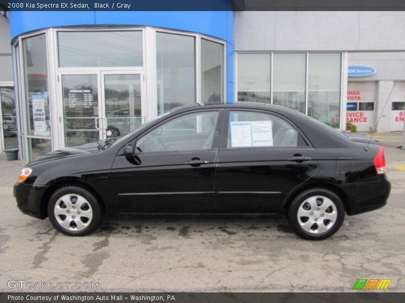 Black / Gray 2008 Kia Spectra EX Sedan