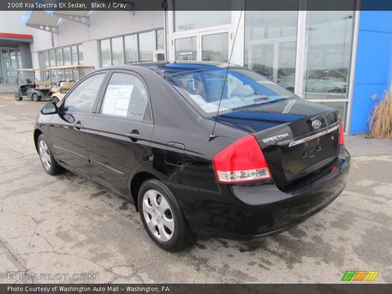 Black / Gray 2008 Kia Spectra EX Sedan