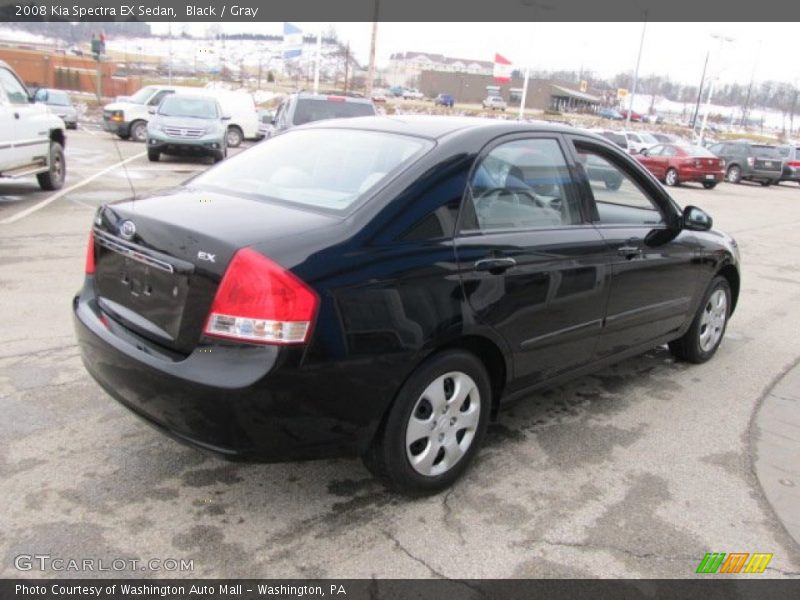 Black / Gray 2008 Kia Spectra EX Sedan