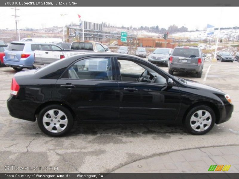 Black / Gray 2008 Kia Spectra EX Sedan