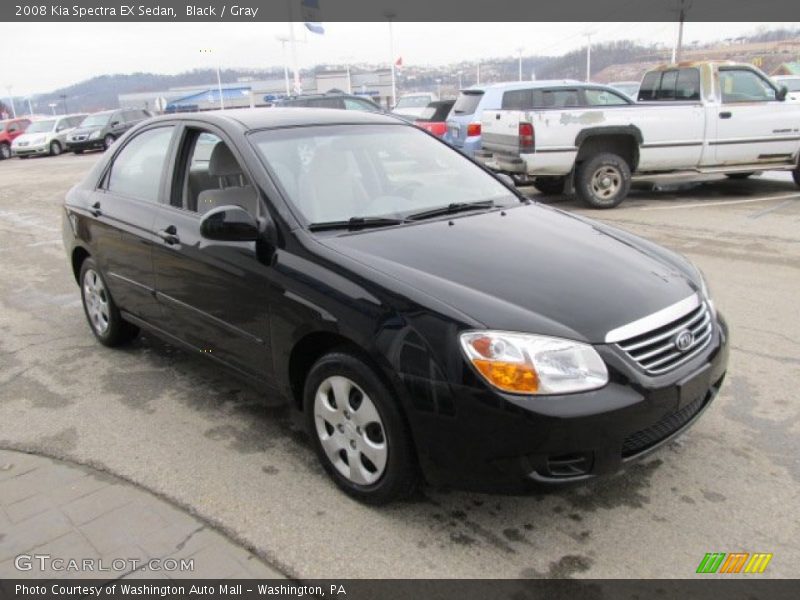 Black / Gray 2008 Kia Spectra EX Sedan