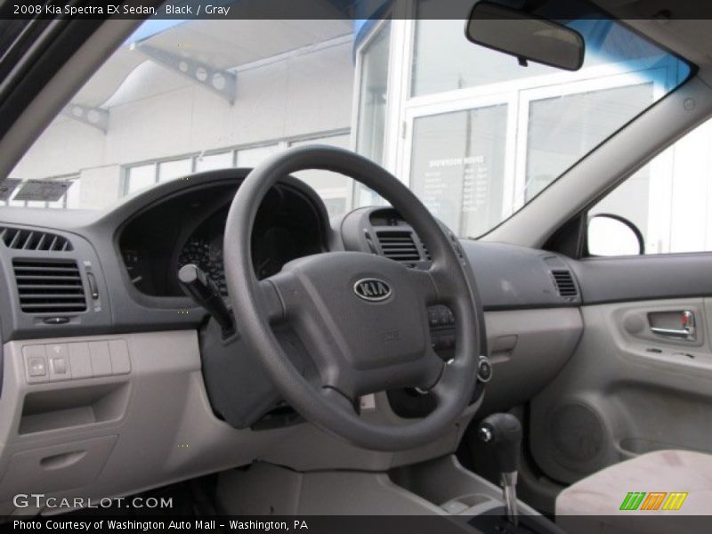Black / Gray 2008 Kia Spectra EX Sedan