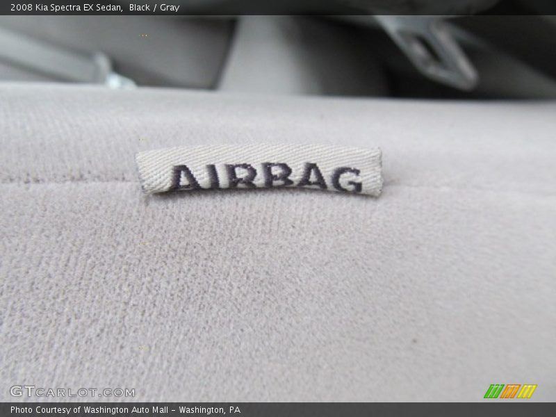 Black / Gray 2008 Kia Spectra EX Sedan