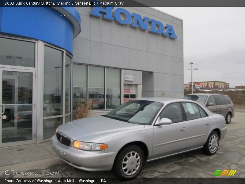 Sterling Silver Metallic / Medium Gray 2003 Buick Century Custom