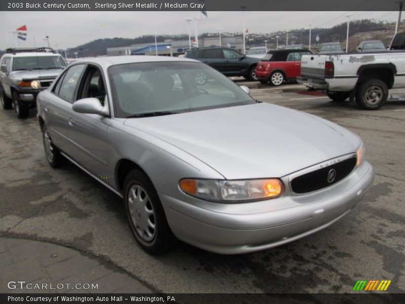 Sterling Silver Metallic / Medium Gray 2003 Buick Century Custom