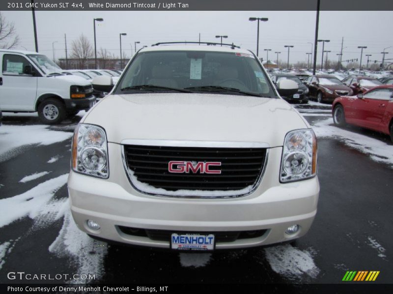 White Diamond Tintcoat / Light Tan 2011 GMC Yukon SLT 4x4