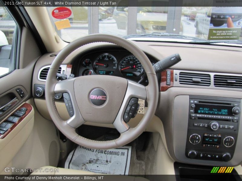 White Diamond Tintcoat / Light Tan 2011 GMC Yukon SLT 4x4