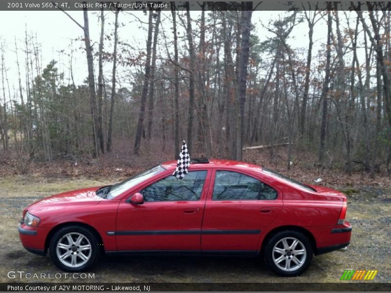 Classic Red / Taupe/Light Taupe 2001 Volvo S60 2.4T