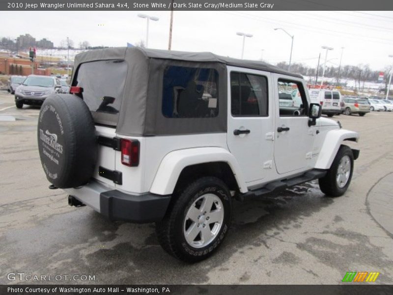 Stone White / Dark Slate Gray/Medium Slate Gray 2010 Jeep Wrangler Unlimited Sahara 4x4