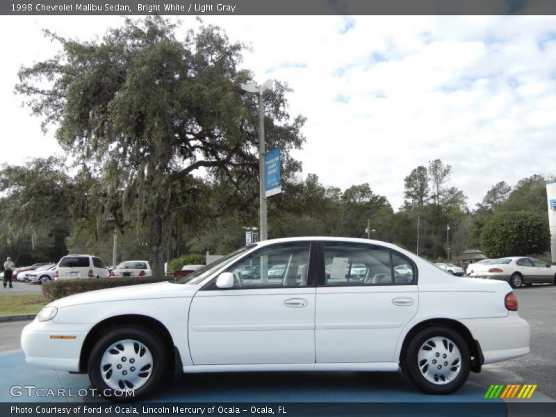 Bright White / Light Gray 1998 Chevrolet Malibu Sedan