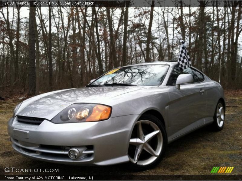 Super Silver / Black 2003 Hyundai Tiburon GT V6