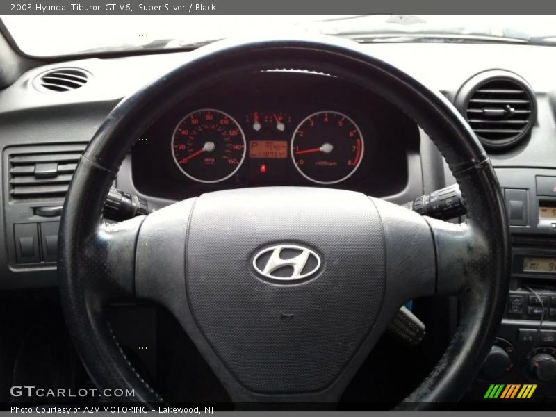 Super Silver / Black 2003 Hyundai Tiburon GT V6