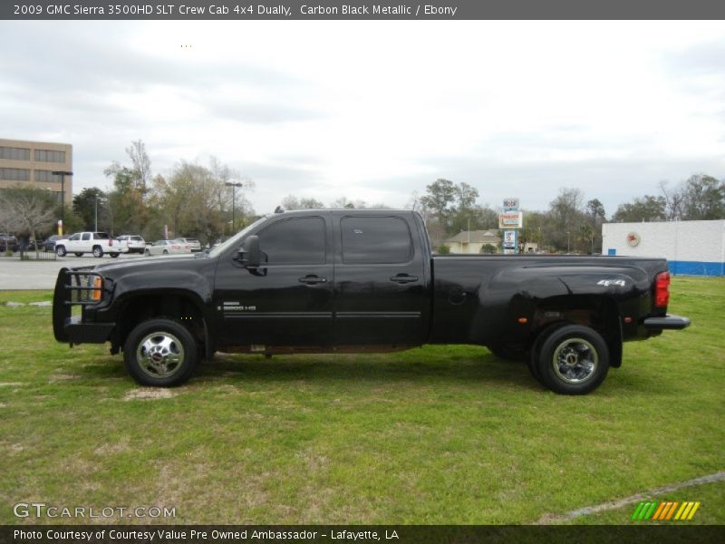 Carbon Black Metallic / Ebony 2009 GMC Sierra 3500HD SLT Crew Cab 4x4 Dually
