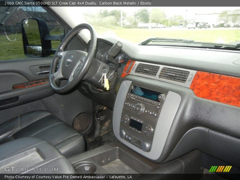 Carbon Black Metallic / Ebony 2009 GMC Sierra 3500HD SLT Crew Cab 4x4 Dually