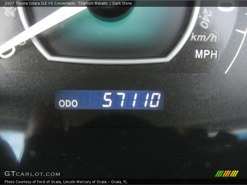 Titanium Metallic / Dark Stone 2007 Toyota Solara SLE V6 Convertible