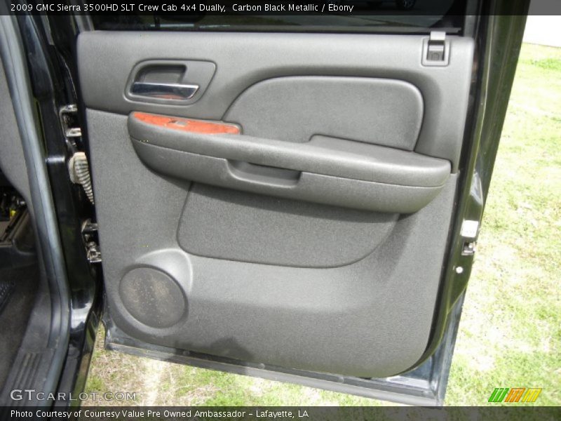Carbon Black Metallic / Ebony 2009 GMC Sierra 3500HD SLT Crew Cab 4x4 Dually