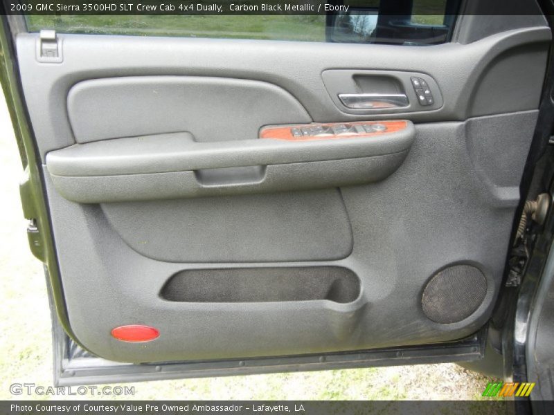 Carbon Black Metallic / Ebony 2009 GMC Sierra 3500HD SLT Crew Cab 4x4 Dually