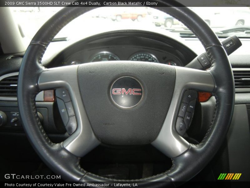 Carbon Black Metallic / Ebony 2009 GMC Sierra 3500HD SLT Crew Cab 4x4 Dually