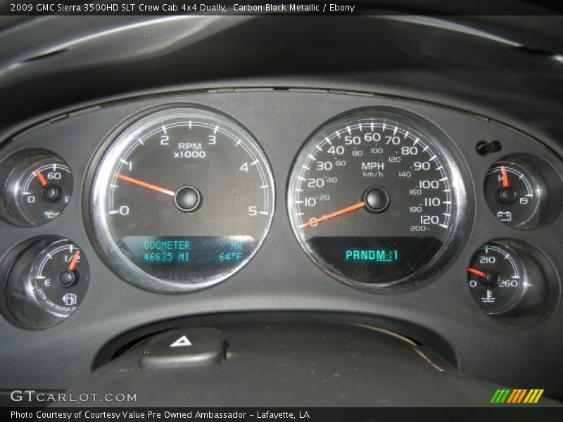 Carbon Black Metallic / Ebony 2009 GMC Sierra 3500HD SLT Crew Cab 4x4 Dually