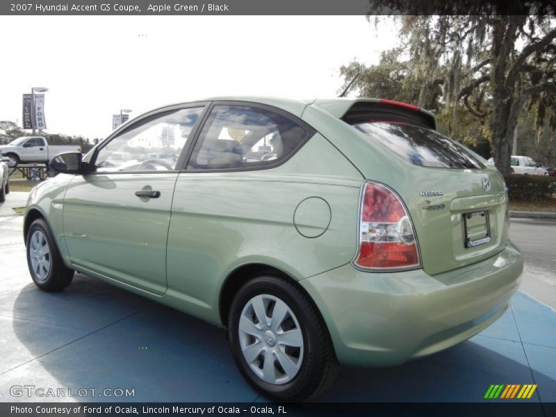 Apple Green / Black 2007 Hyundai Accent GS Coupe