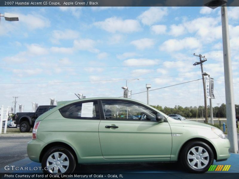 Apple Green / Black 2007 Hyundai Accent GS Coupe