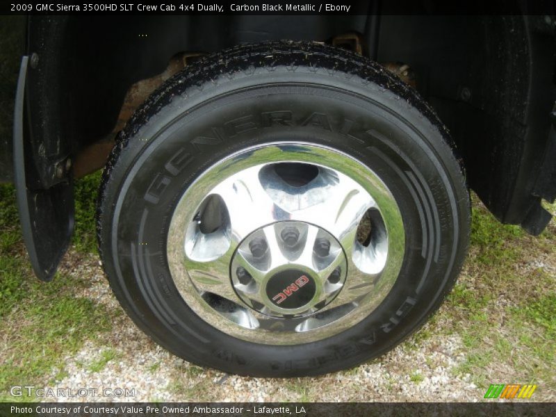 Carbon Black Metallic / Ebony 2009 GMC Sierra 3500HD SLT Crew Cab 4x4 Dually