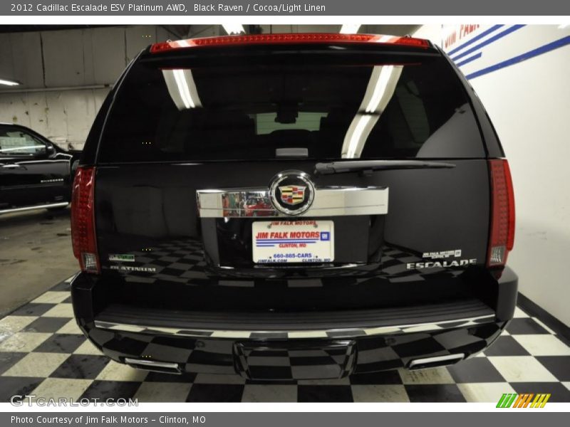 Black Raven / Cocoa/Light Linen 2012 Cadillac Escalade ESV Platinum AWD