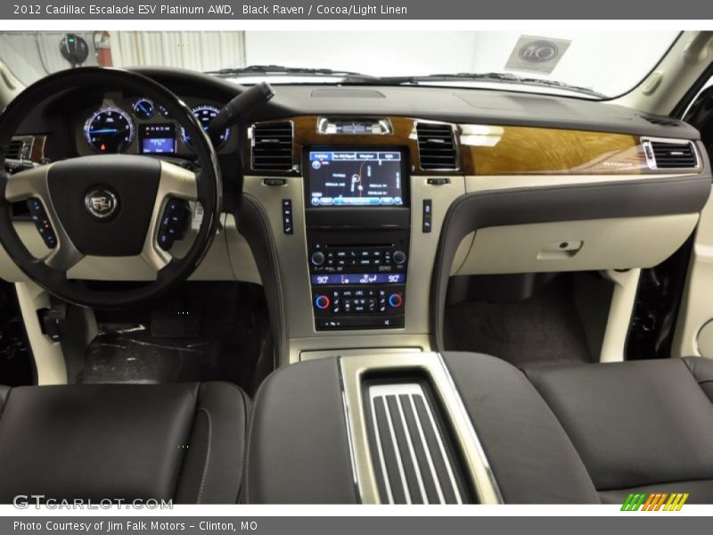 Black Raven / Cocoa/Light Linen 2012 Cadillac Escalade ESV Platinum AWD