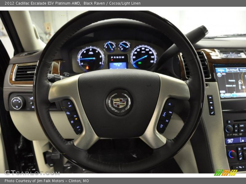 Black Raven / Cocoa/Light Linen 2012 Cadillac Escalade ESV Platinum AWD