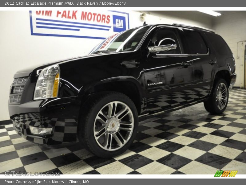 Black Raven / Ebony/Ebony 2012 Cadillac Escalade Premium AWD