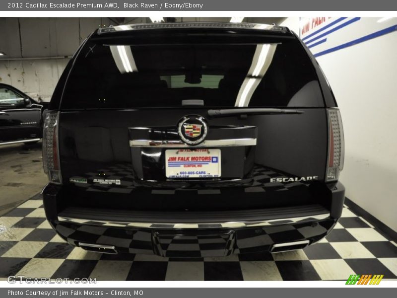 Black Raven / Ebony/Ebony 2012 Cadillac Escalade Premium AWD