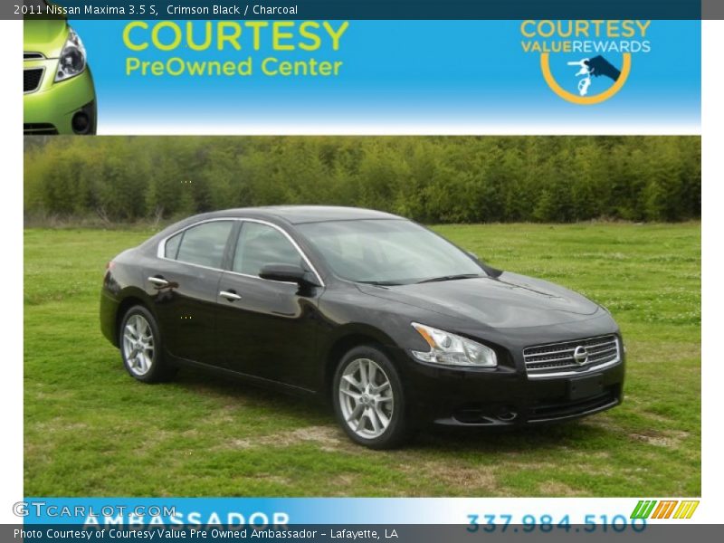 Crimson Black / Charcoal 2011 Nissan Maxima 3.5 S